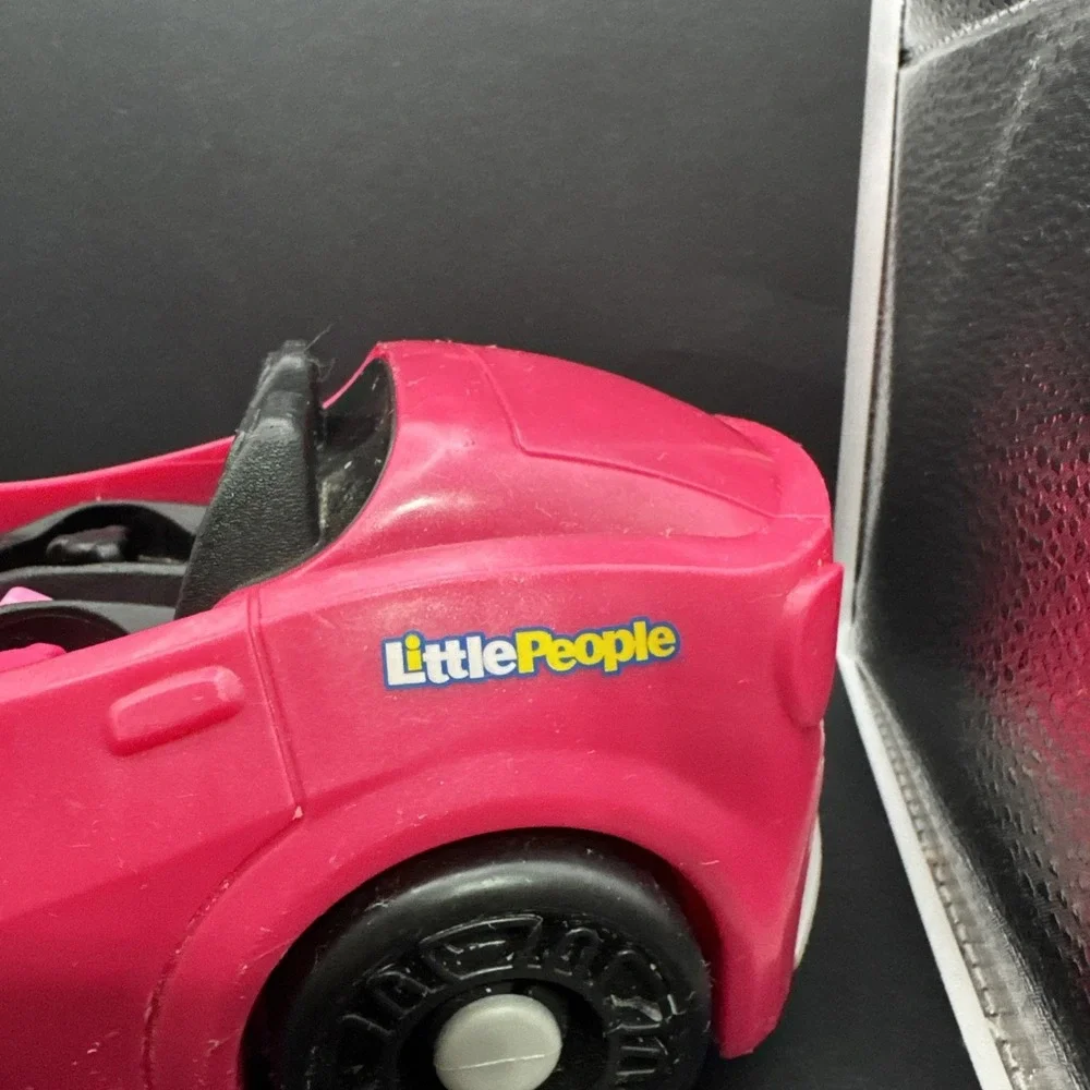 Fisher Price Little People Barbie Pink Convertible Cruiser Car Music & Sounds